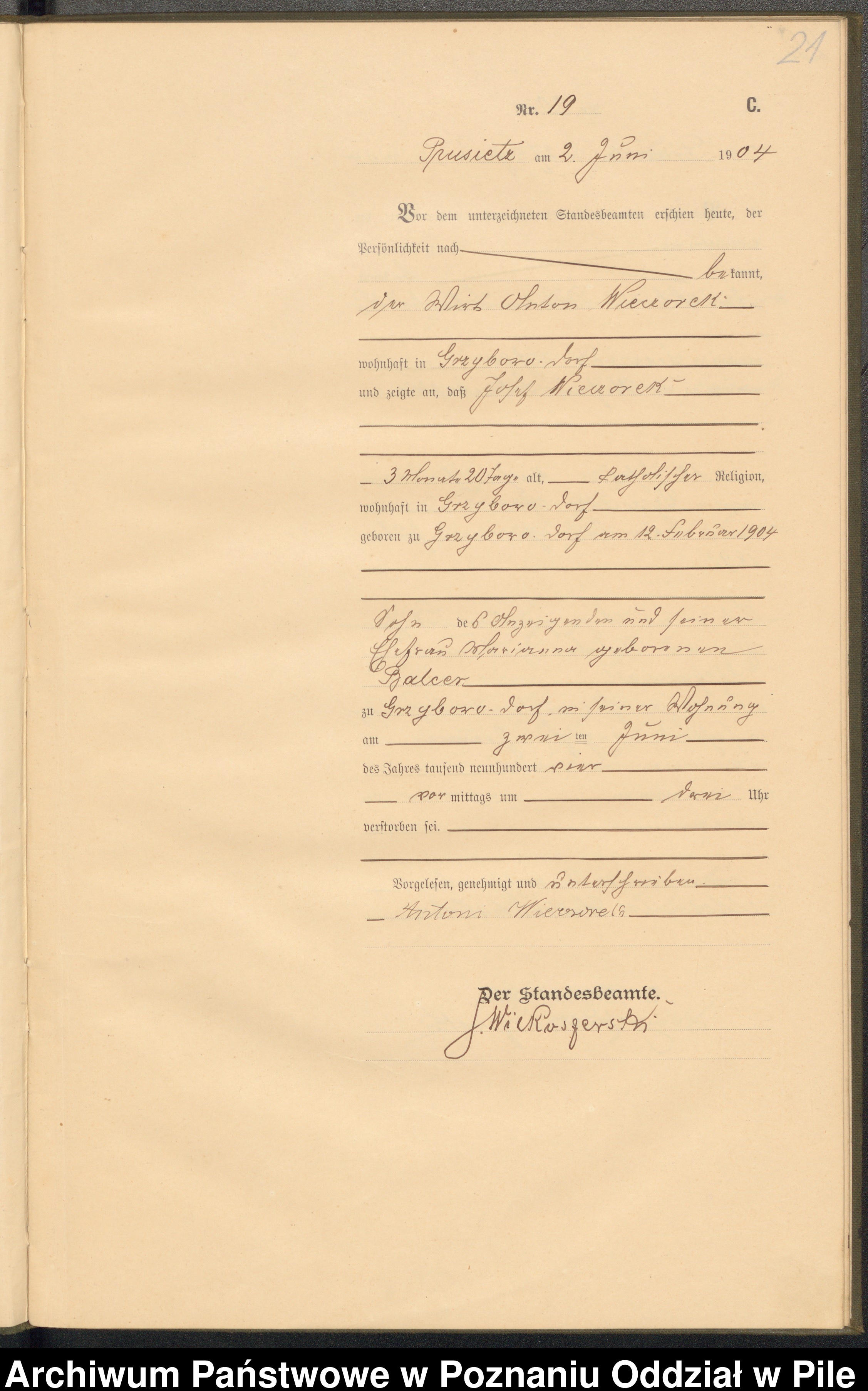 Dokument archiwalny
