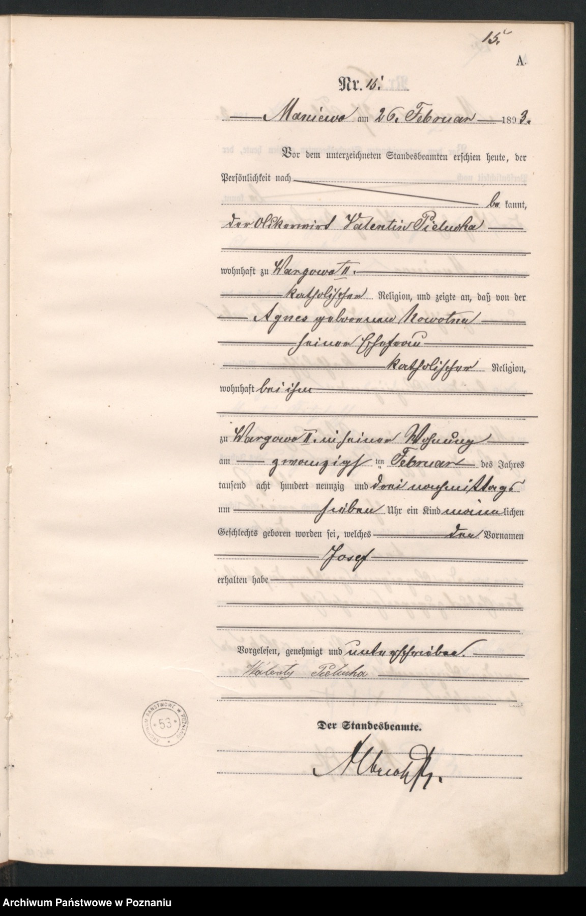 Dokument archiwalny